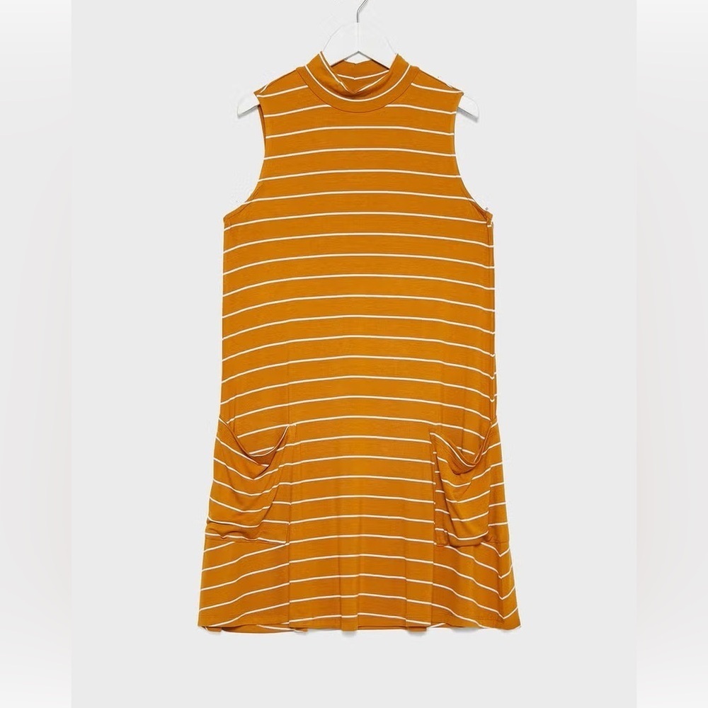 American Eagle Kids sleeveless a line mock neck dress pockets NWT size 14